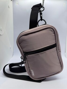 BRAVELY Taupe Crossbody Belt Bag for Men